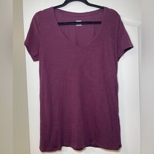 Y2K Victoria’s Secret Pink Women's Purple Short Sleeve V-Neck Top